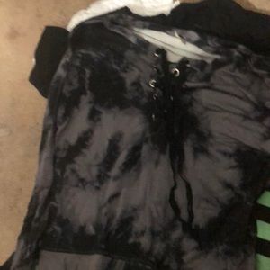 Black tie dye sweatshirt